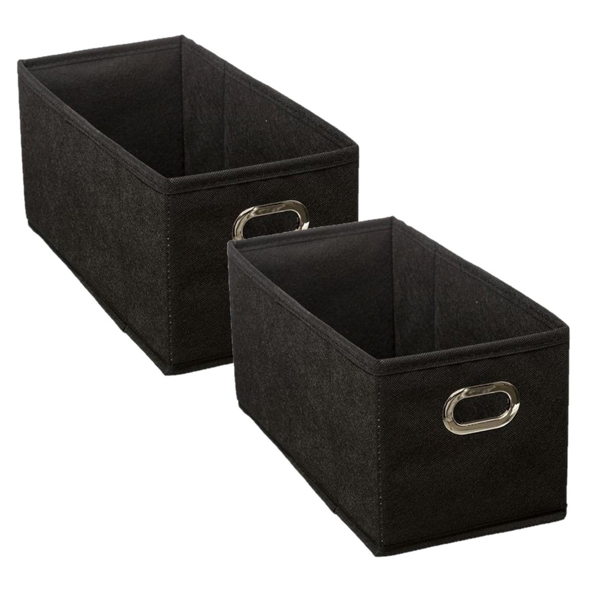 TOILINUX Lot de 2 Boites de rangement en tissu avec poignée