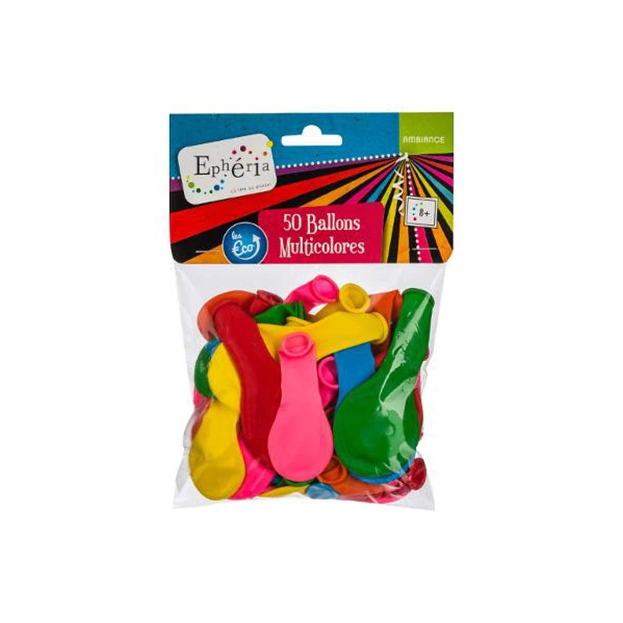 Voir la diapositive 2 : FEERIC LIGHT & CHRISTMAS Lot de 100 ballons gonflables  ephéria  26cm multicolore