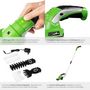 Voir la diapositive 5 : tectake Taille haie électrique 2-en-1 7,2 V avec 2 accessoires vert