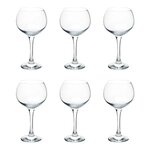 SECRET DE GOURMET Lot de 6 Verres à Pied en Verre  Gin  79cl Transparent