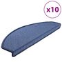 Voir la diapositive 2 : VIDAXL Tapis d'escalier 10 pcs 65x24x4 cm Bleu
