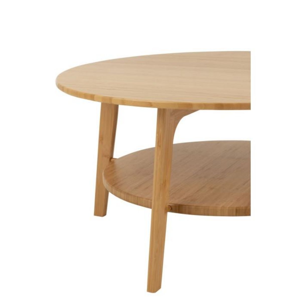 Paris Prix Table Basse Ronde en Bambou  Johnnie  80cm Naturel