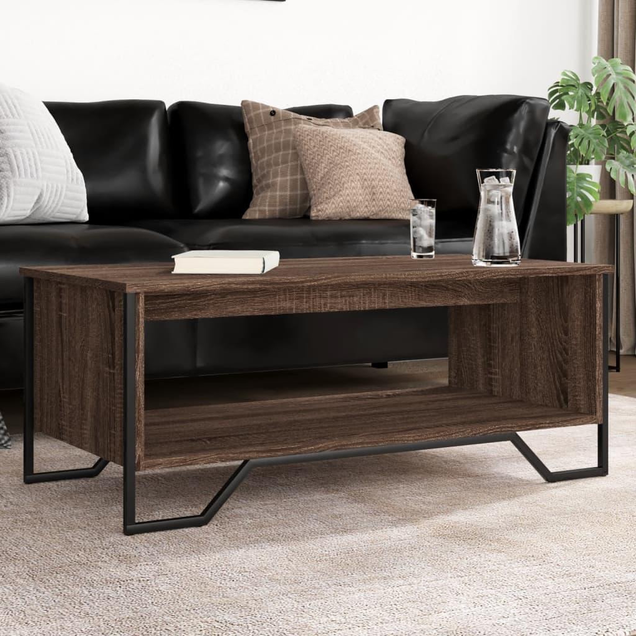 VIDAXL Table basse chene marron 100x51x40 cm bois d'ingenierie