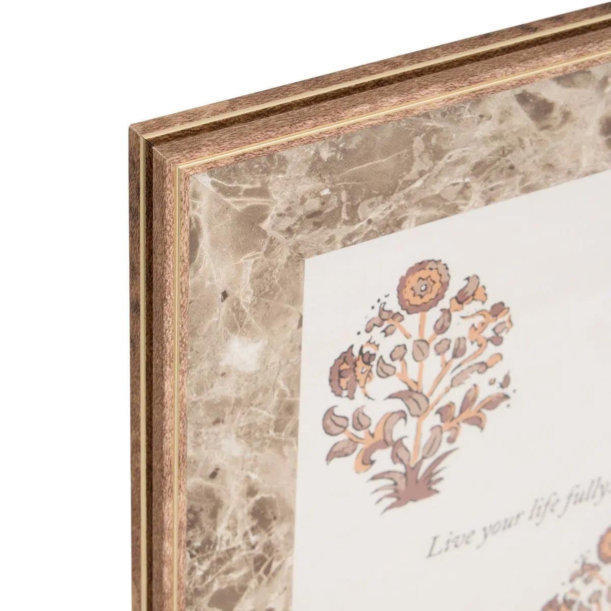 Voir la diapositive 2 : ATMOSPHERA Cadre photo effet marbre  mable  13x18cm marron