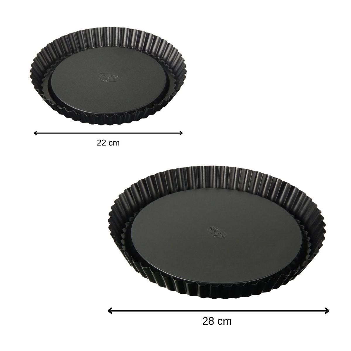 DR.OETKER Set de 2 moules à tarte renversée 22 cm et 28 cm Dr Oetker tradition
