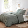 Voir la diapositive 1 : BATON ROUGE Parure housse de couette 100% gaze de coton imprimé celestine
