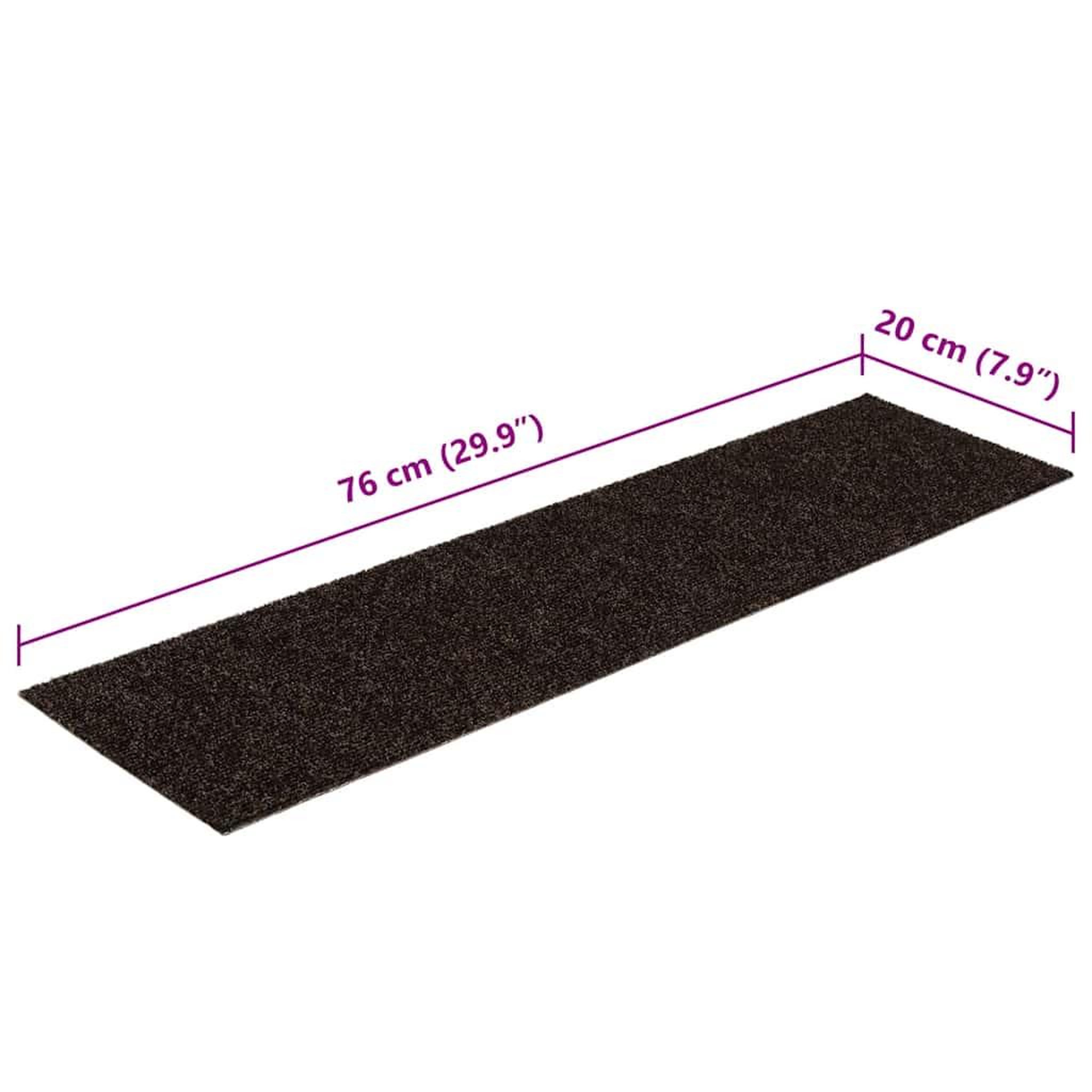Voir la diapositive 6 : VIDAXL Tapis d'escalier auto-adhesifs 30 pcs marron fonce 76x20 cm
