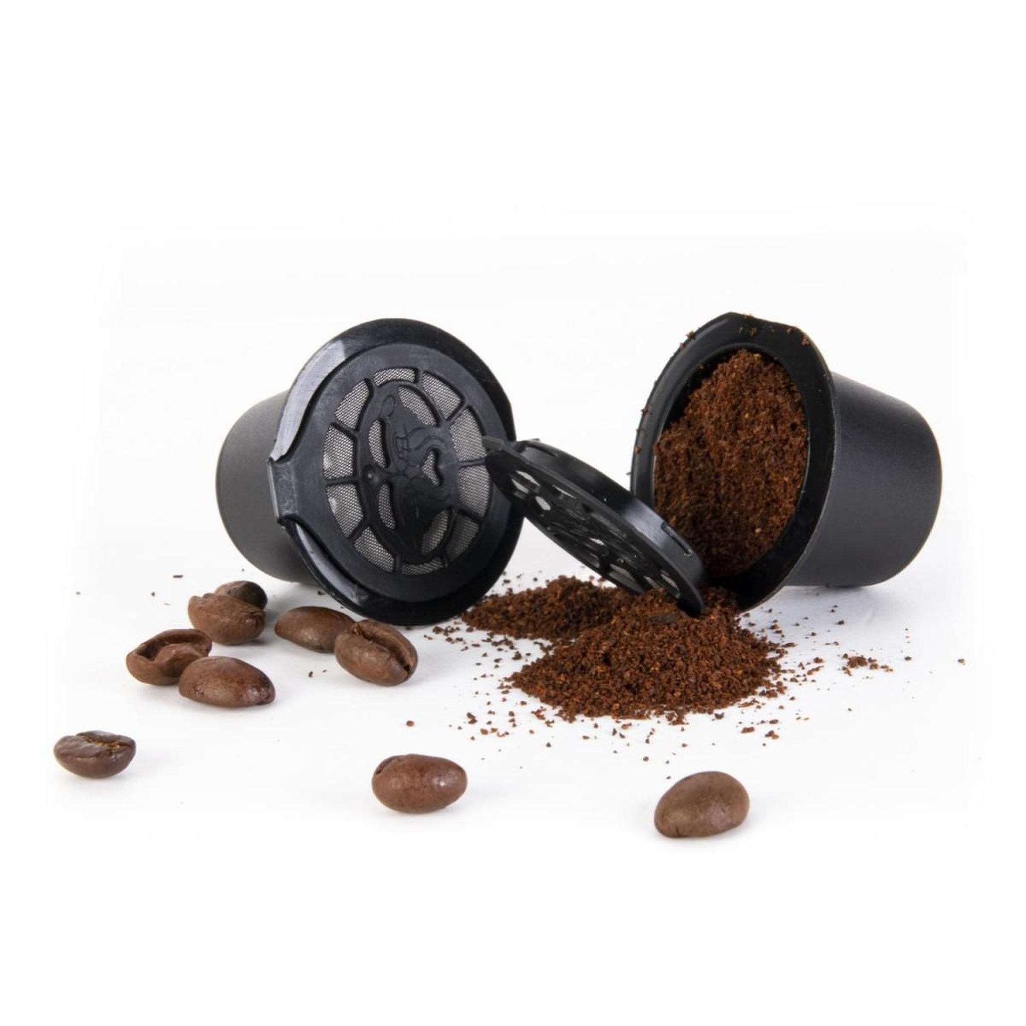 Voir la diapositive 6 : COOK CONCEPT Lot de 3 capsules à café espresso  ecolo  4cm noir