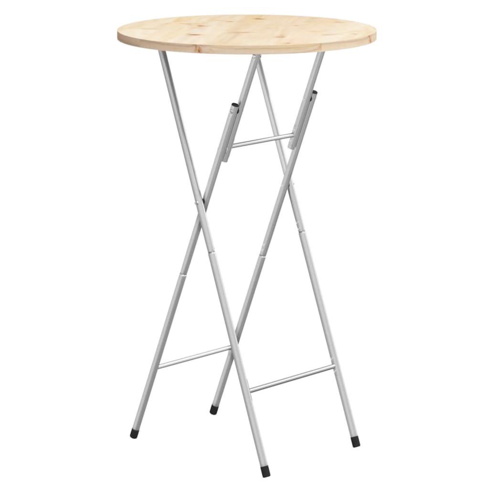 Voir la diapositive 2 : VIDAXL Pieds de table de bar pliables Argente 45x53x108 cm