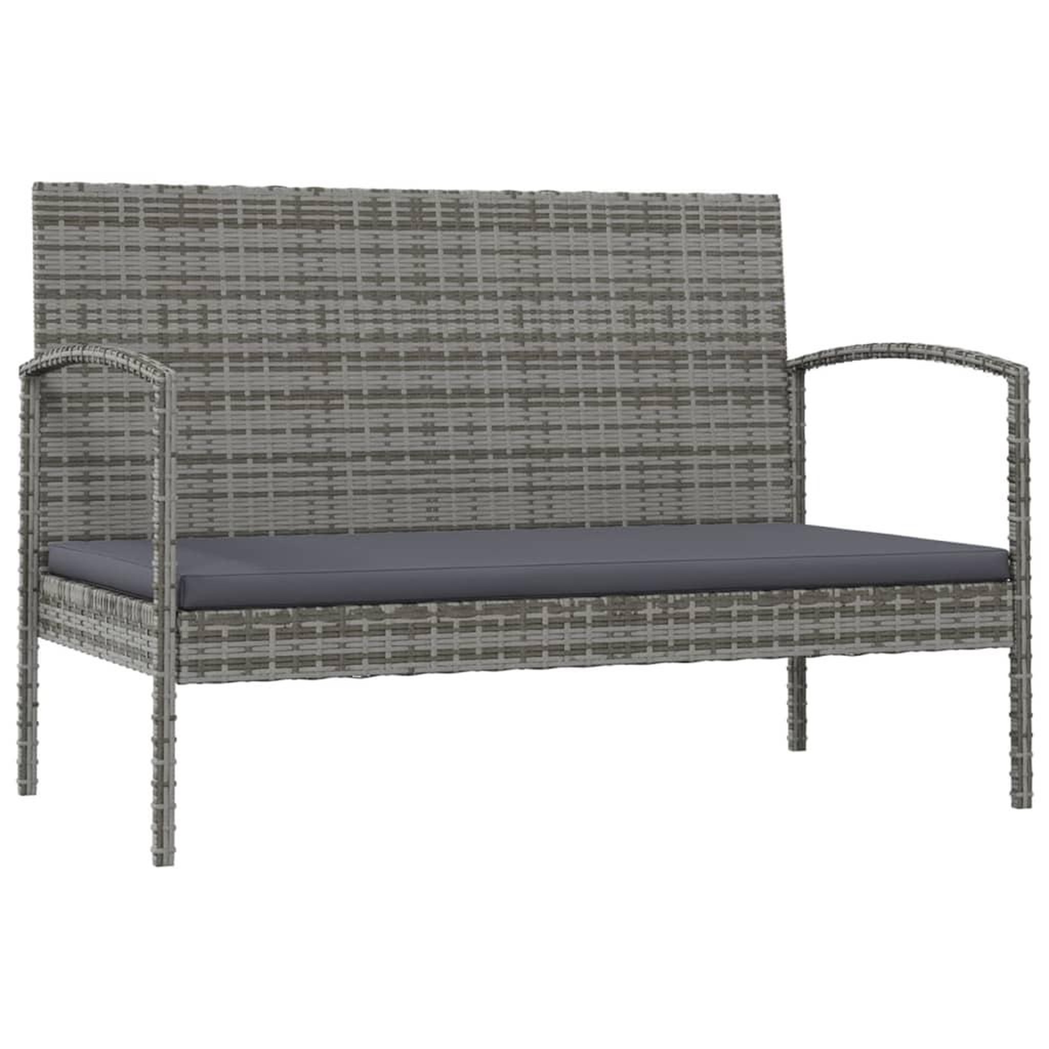 Voir la diapositive 3 : VIDAXL Salon de jardin 8 pcs avec coussins resine tressee gris