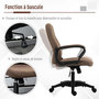 Voir la diapositive 6 : VINSETTO Vinsetto Chaise de bureau fauteuil bureau massant pivotant hauteur réglable tissu lin marron