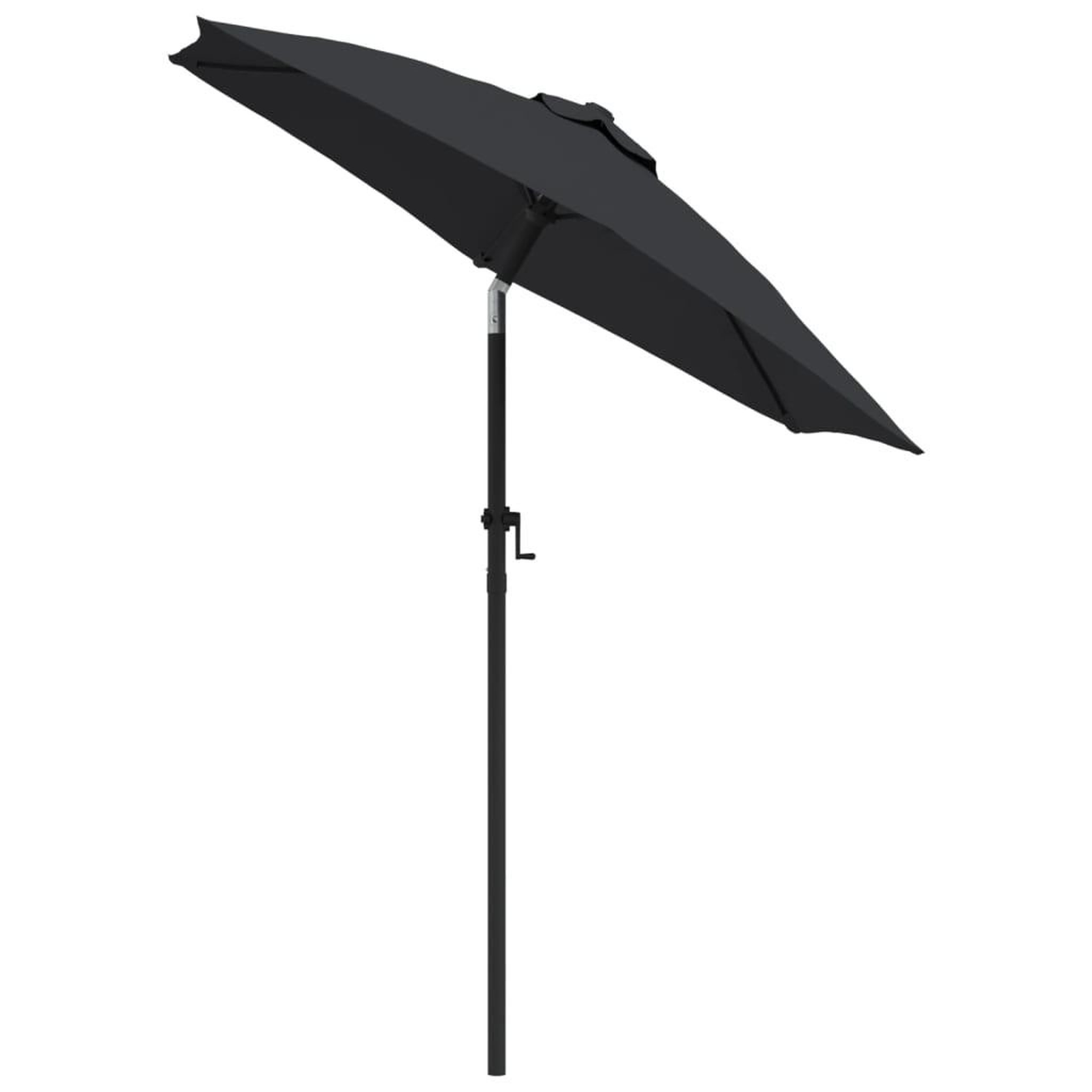 Voir la diapositive 3 : VIDAXL Parasol Noir 200x224 cm Aluminium