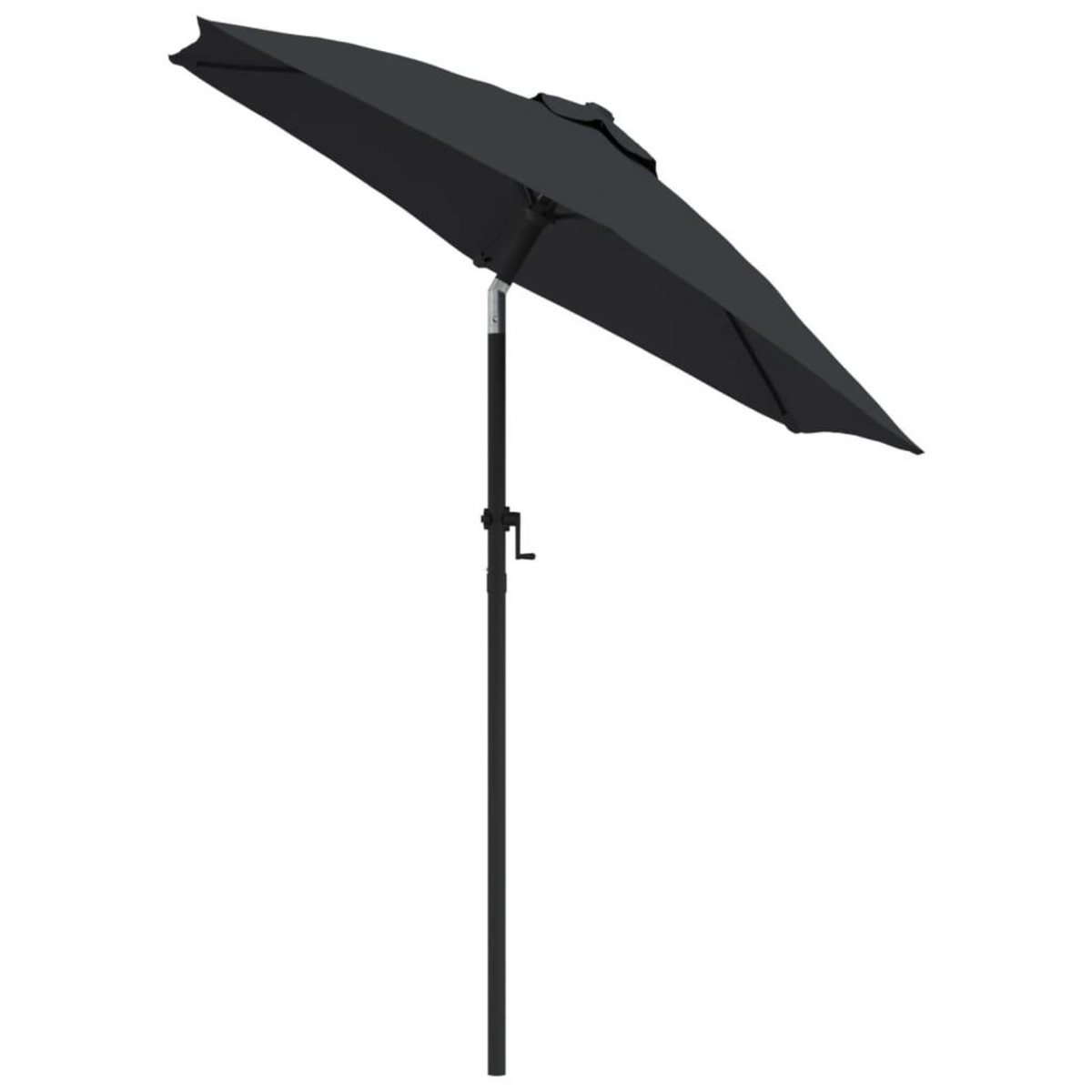 VIDAXL Parasol Noir 200x224 cm Aluminium