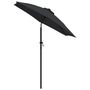 Voir la diapositive 3 : VIDAXL Parasol Noir 200x224 cm Aluminium