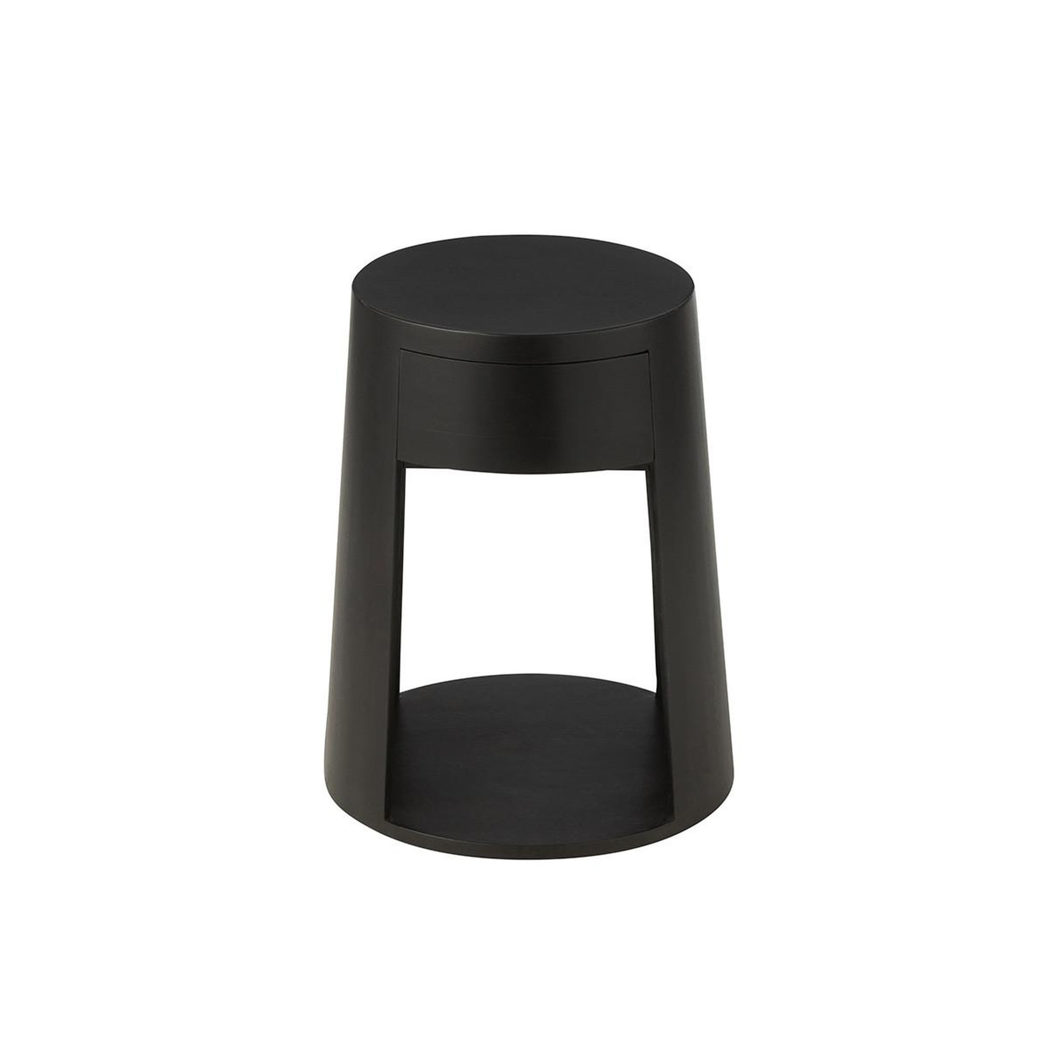 Voir la diapositive 3 : J-LINE Table d'appoint en bois  drawn  50cm noir