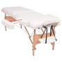 Voir la diapositive 3 : VIDAXL Table de massage pliable et tabouret 10 cm d'epaisseur Blanc