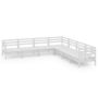Voir la diapositive 2 : VIDAXL Salon de jardin 7 pcs Bois de pin massif Blanc