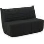 Voir la diapositive 1 : MARKET24 Banquette BZ - 2 places - Tissu Anthracite - 143 x 106 x 92 cm - Matelas BULTEX - BECCI