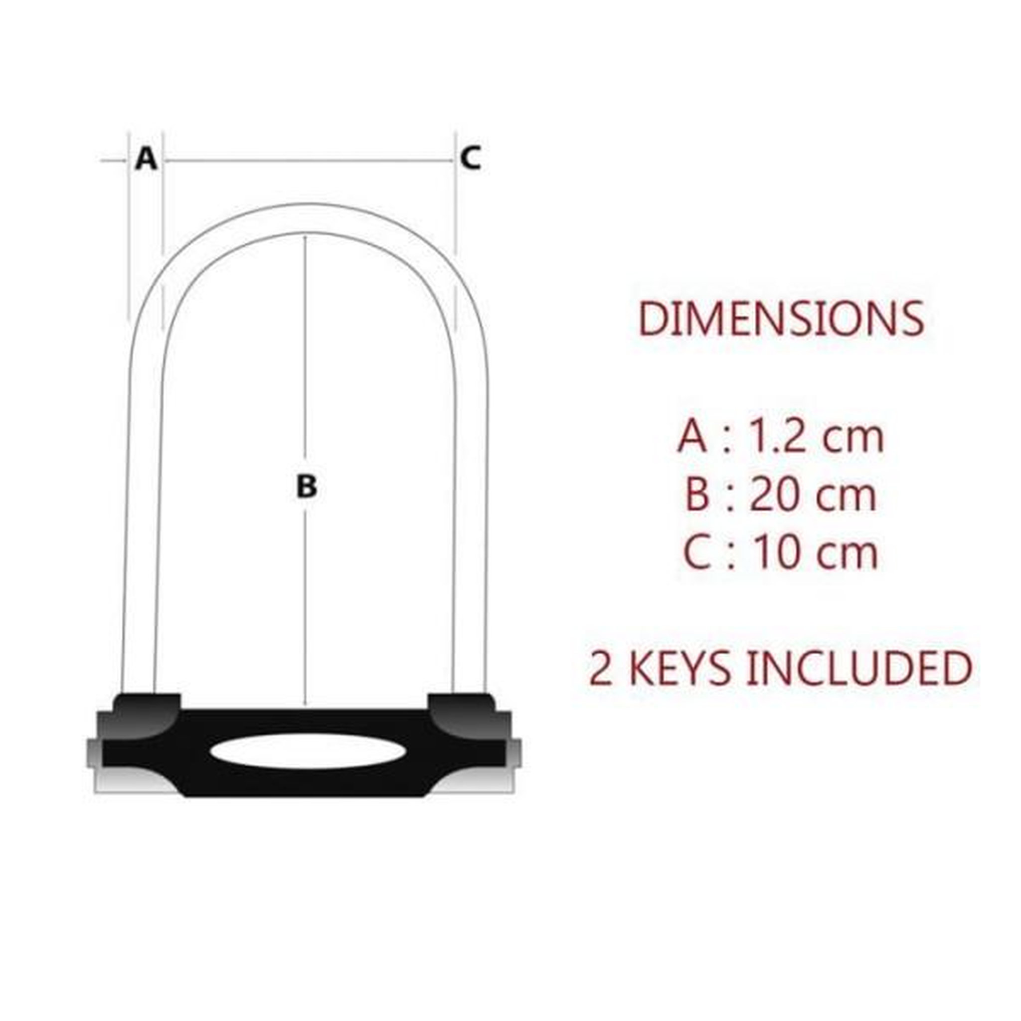 Voir la diapositive 6 : Master lock Antivol U Masterlock - H.180mm Ø12mm - Noir