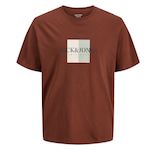 Jack & Jones T Shirt Terracotta Homme Jack & Jones Frederiksberg. Coloris disponibles : Rouge
