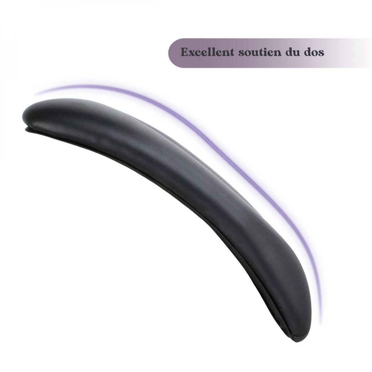 VIVEZEN Coussin de soutien lombaire, oreiller de soutien du dos - Noir