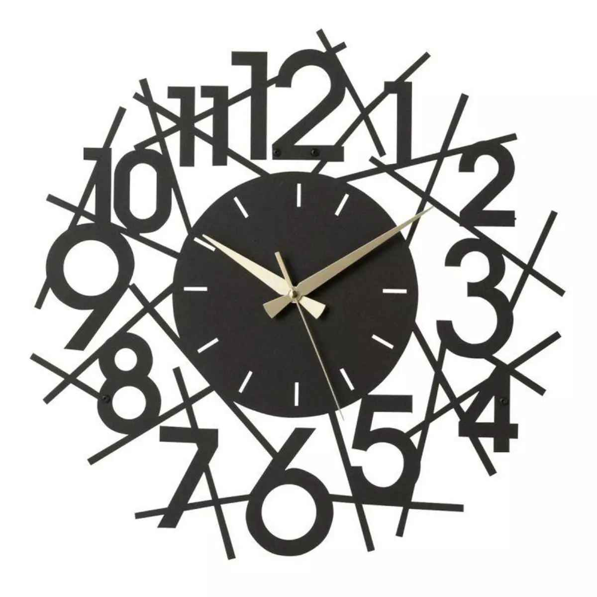 Paris Prix Horloge Murale en Métal  Chiffres  48cm Noir