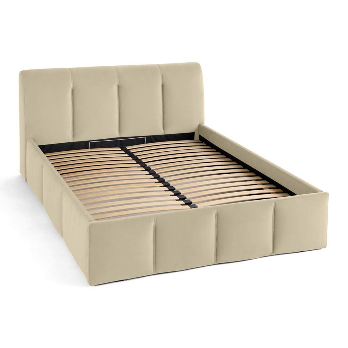 LISA DESIGN Elysia - lit coffre - 140x190 - en velours - sommier inclus