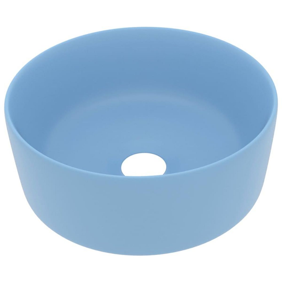 VIDAXL Lavabo rond de luxe Bleu clair mat 40x15 cm Ceramique
