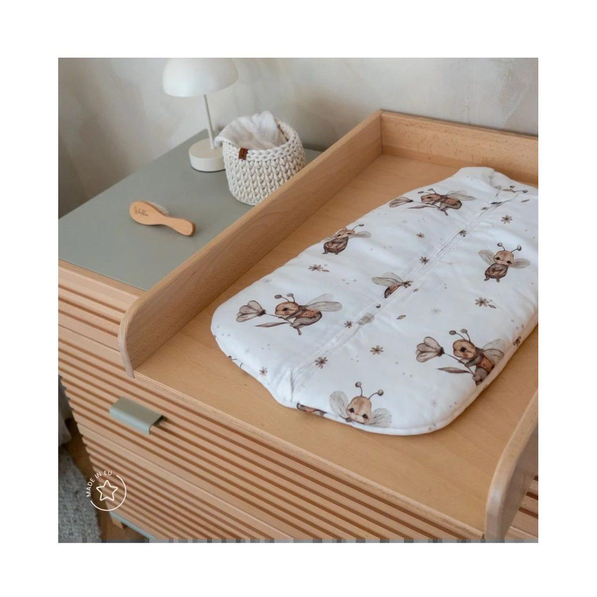 Voir la diapositive 3 : WALDIN Gigoteuse en bambou 40 × 64 cm 1,5 TOG - taille S - motif abeilles, blanc