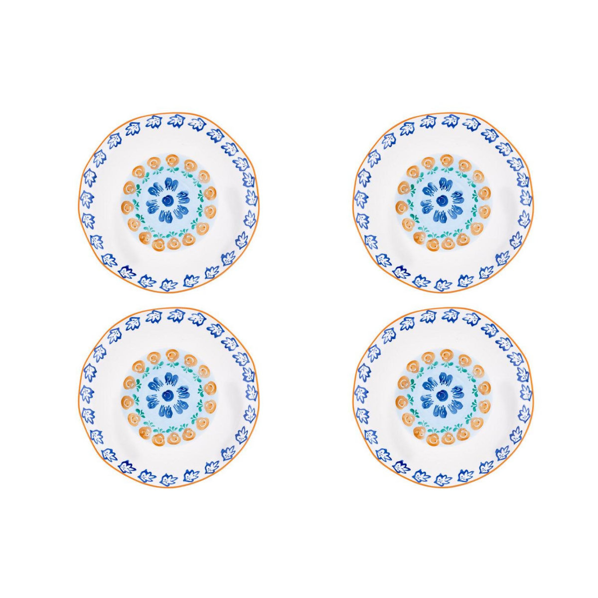 BJORN Assiette NAPOLI Ø27cm - 4 pièces - Agrume