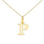 Voir la diapositive 1 : L'ATELIER D'AZUR Collier - Pendentif Lettre  P  Or 750/1000 - Chaine Dorée