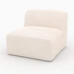 Rendez vous déco Chauffeuse pour canapé modulable en velours blanc cassé-Mina