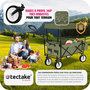 Voir la diapositive 3 : tectake Chariot de jardin et de transport pliable avec toit vert