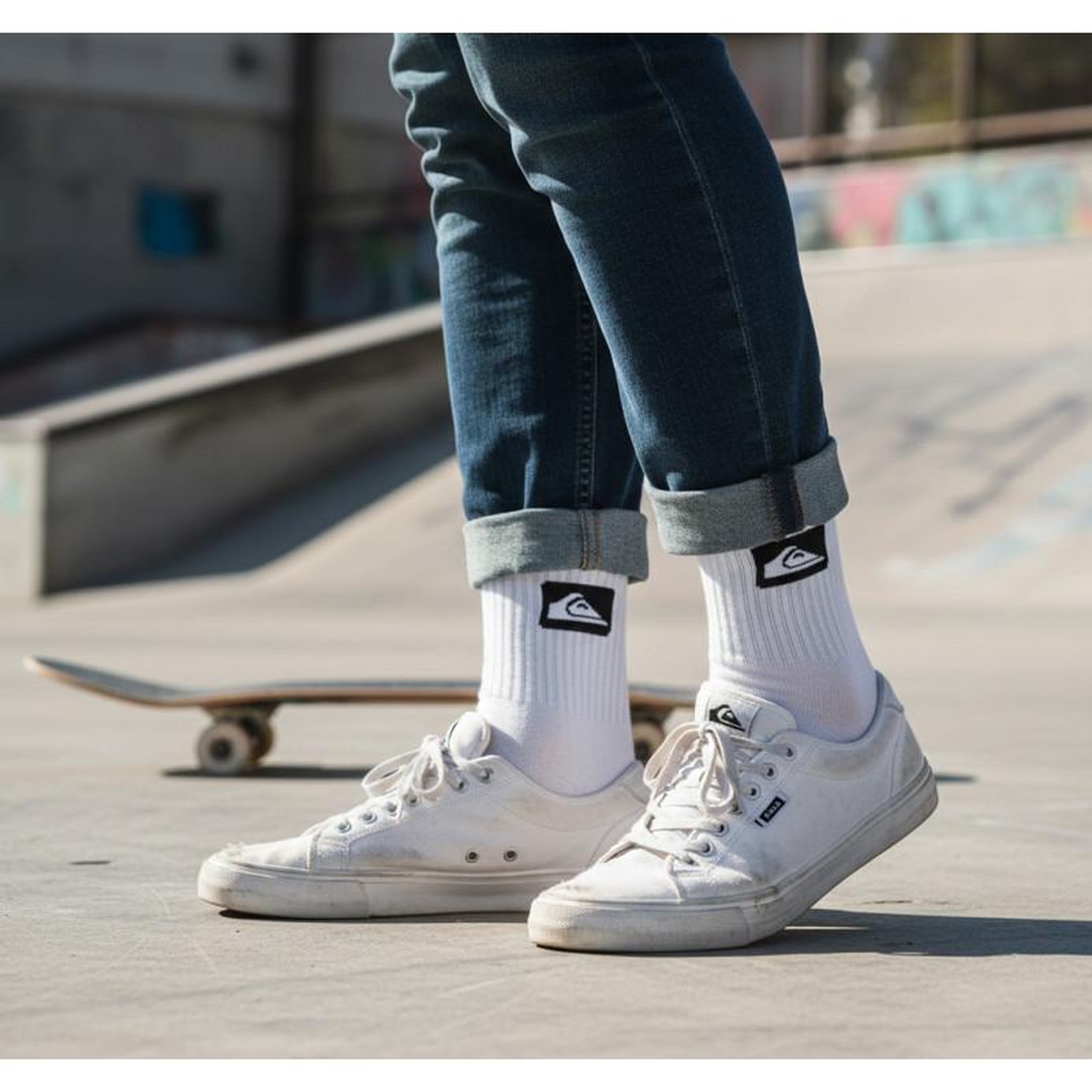 Voir la diapositive 2 : QUIKSILVER Quiksilver Pack de Chaussettes Homme Crew – Lot 6 Paires Regular Lifestyle