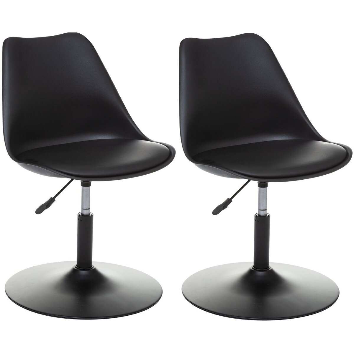 ATMOSPHERA Lot de 2 chaises pivotantes pied métal FLO