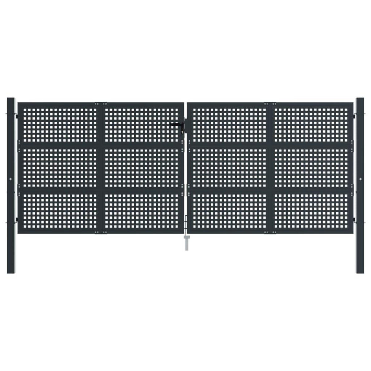 VIDAXL Portail de jardin anthracite 400x150 cm acier