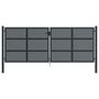 Voir la diapositive 3 : VIDAXL Portail de jardin anthracite 400x150 cm acier
