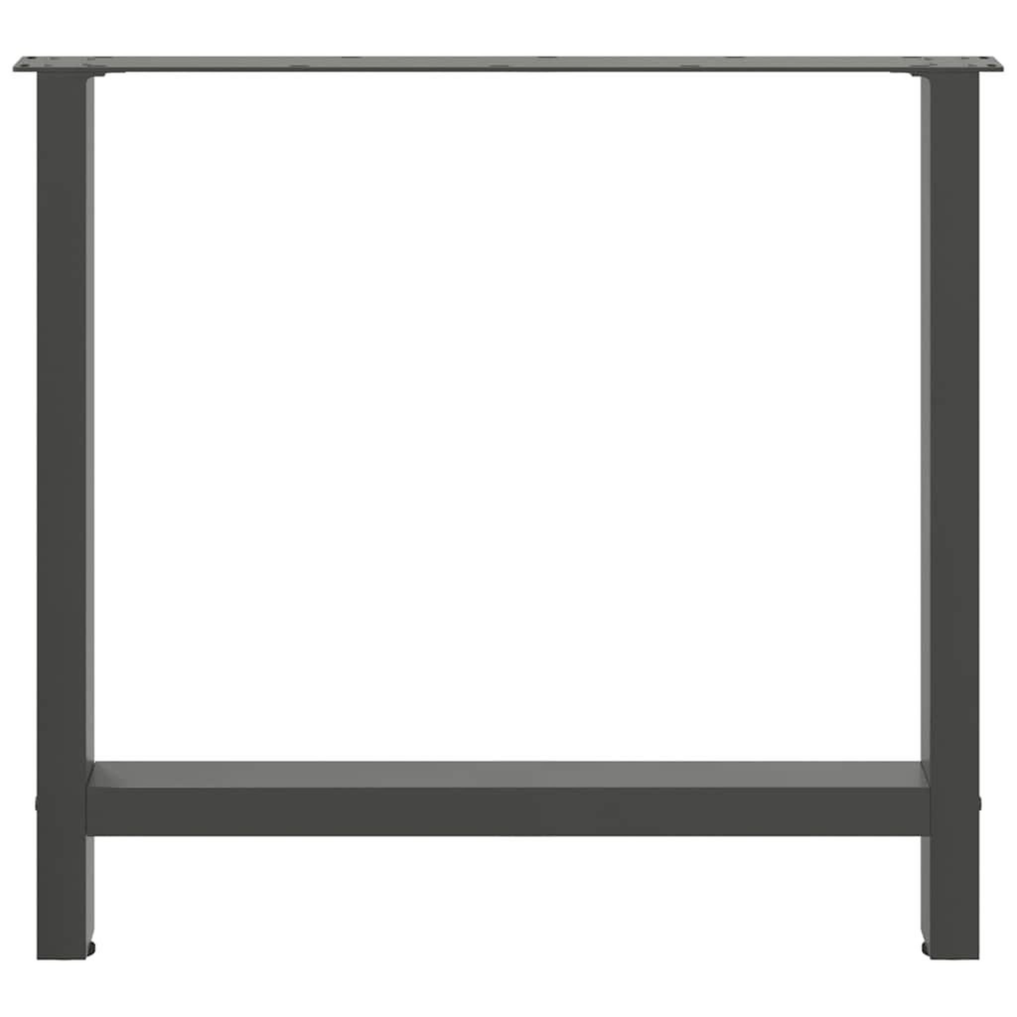 Voir la diapositive 5 : VIDAXL Pieds de table basse anthracite 2 pcs 70x(72-73) cm acier