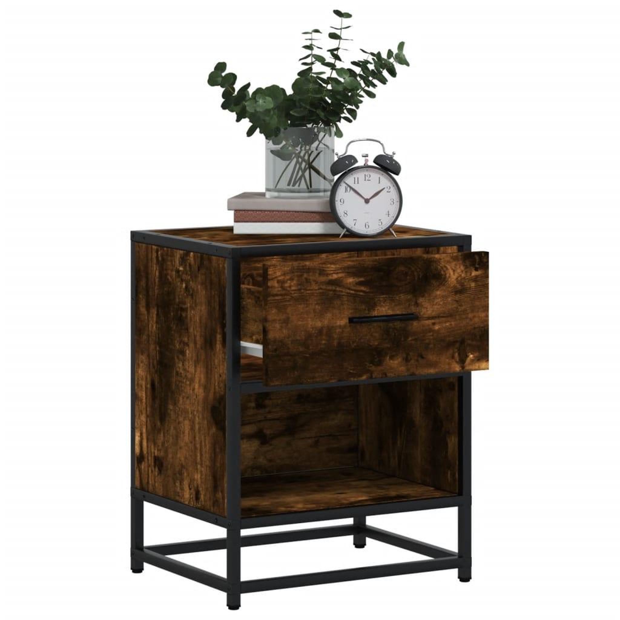 Voir la diapositive 4 : VIDAXL Tables de chevet 2 pcs chene fume 40x31x50 cm bois ingenierie