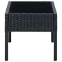 Voir la diapositive 3 : VIDAXL Table de jardin Noir 75x40x37 cm Resine tressee
