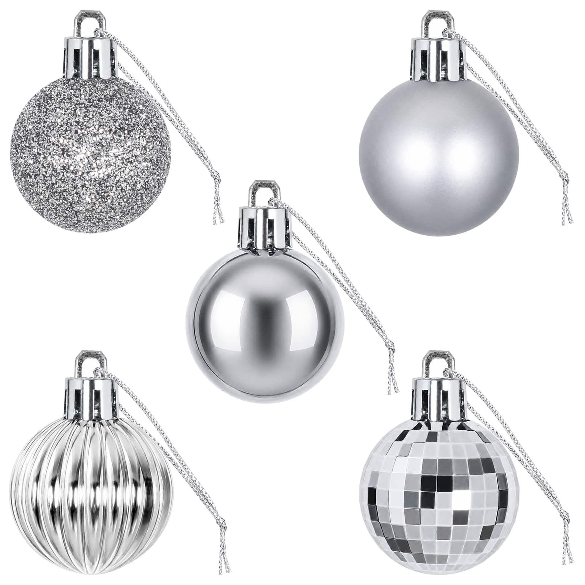Voir la diapositive 5 : VIDAXL Ensemble de boules de Noël 150 pc Gris Diam. 3 cm Polystyrene