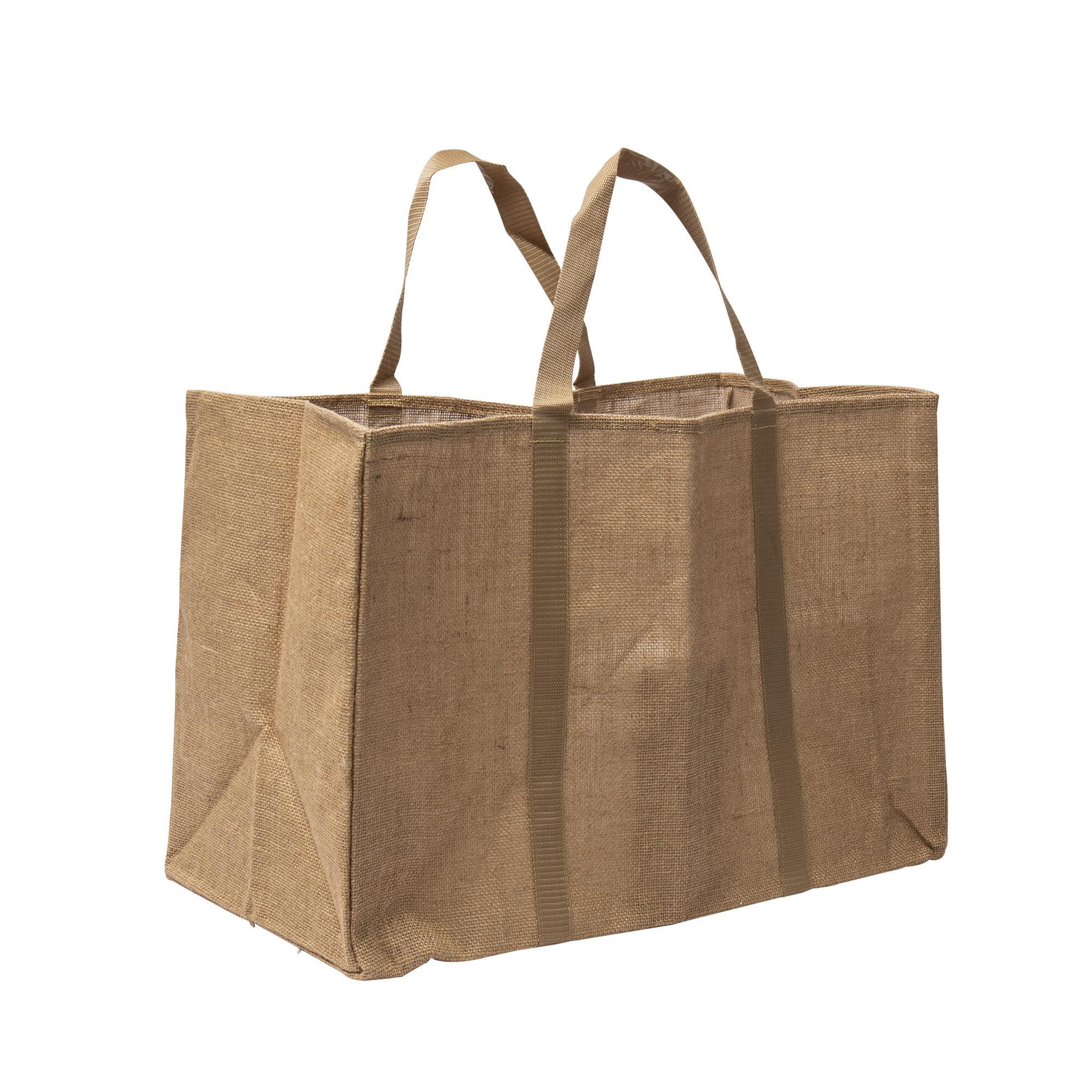 WERKAPRO Sac porte bûches en jute naturel WERKA PRO