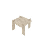 Habitat et Jardin Table basse en bois  Woog  90 x 90 x 35 cm - Travertin