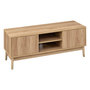 Voir la diapositive 1 : FIVE Meuble TV Liam 2 portes et 2 niches - Marron