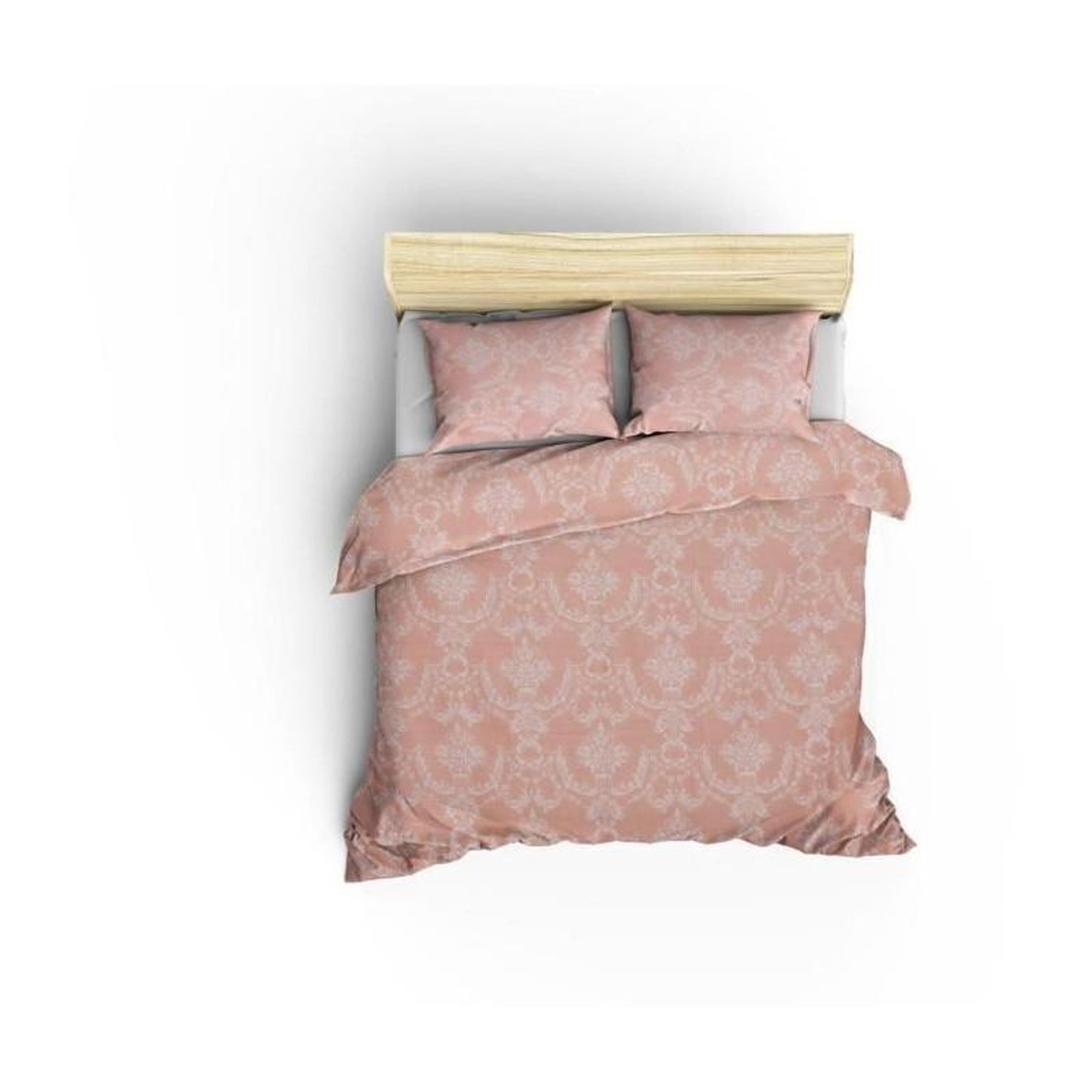 Voir la diapositive 2 : GENERIQUE Parure de lit - 1 housse de couette 220 x 240 cm + 2 taies d'oreiller 60 x 60 cm - 65% coton, 35% polyester - Poudre