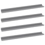 Voir la diapositive 2 : VIDAXL Etageres murales 4 pcs Gris 80x9x3 cm