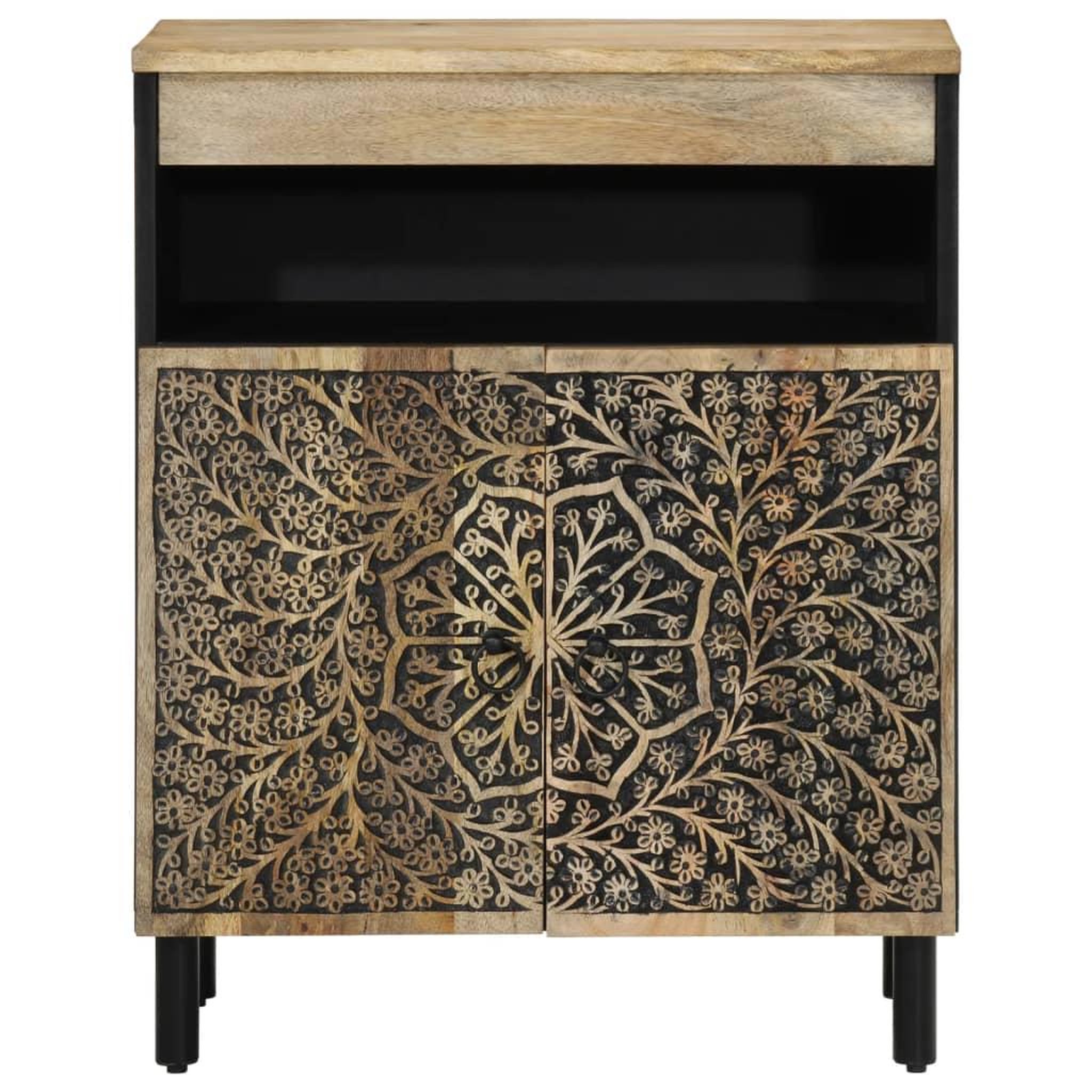 Voir la diapositive 5 : VIDAXL Armoire laterale 60x33x75 cm bois massif de manguier