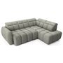 Voir la diapositive 3 : BEST MOBILIER Basile - canapé d'angle droit 4 places assise extensible électrique avec coffre en tissu texturé