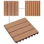 Voir la diapositive 4 : VIDAXL Carreau de terrasse 11 pcs WPC 30 x 30 cm 1 m^2 Couleur Teck
