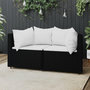 Voir la diapositive 1 : VIDAXL Canapes d'angle de jardin et coussins 2pcs Noir Resine tressee
